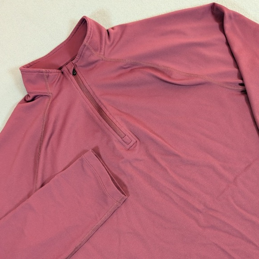 RHONE Mens Quarter Zip Pullover Long‎ Sleeve Athletic Shirt Size M Burgundy